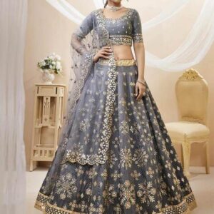 Sanskriti Style: Azure Opulence Lehenga