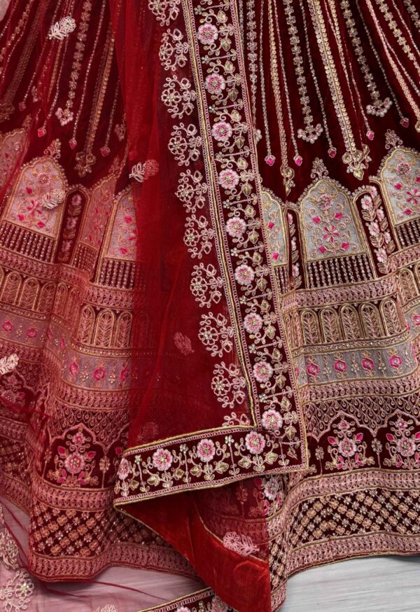 Elegant Red & Gold Salwar Suit For Bride 👰 - Image 3