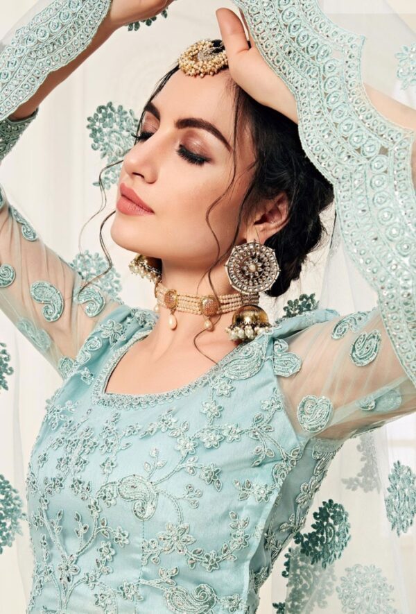 Mystic Green Elegance Lehenga - Image 3
