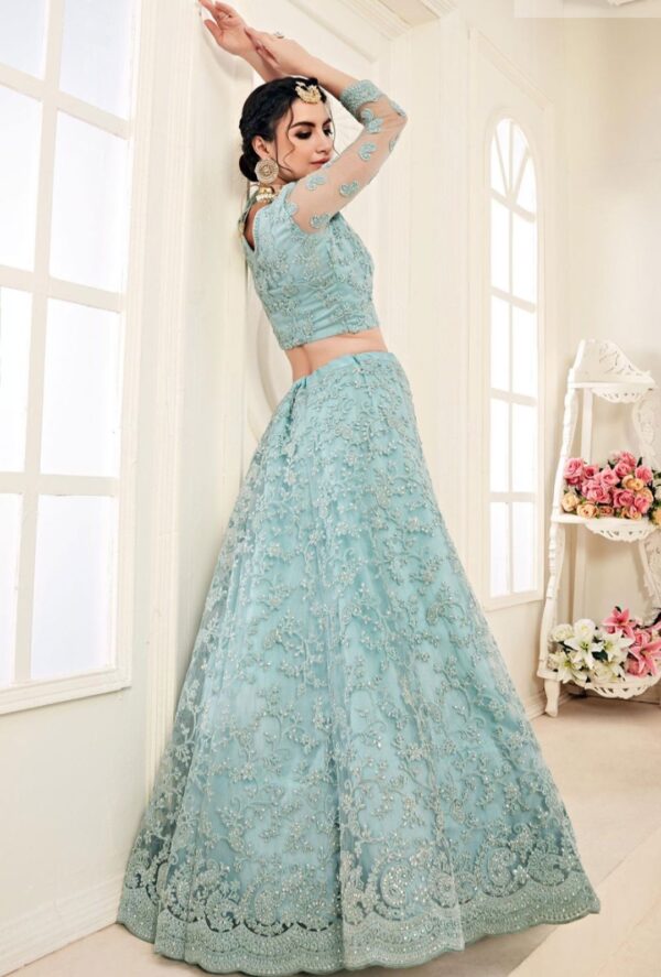 Mystic Green Elegance Lehenga - Image 4
