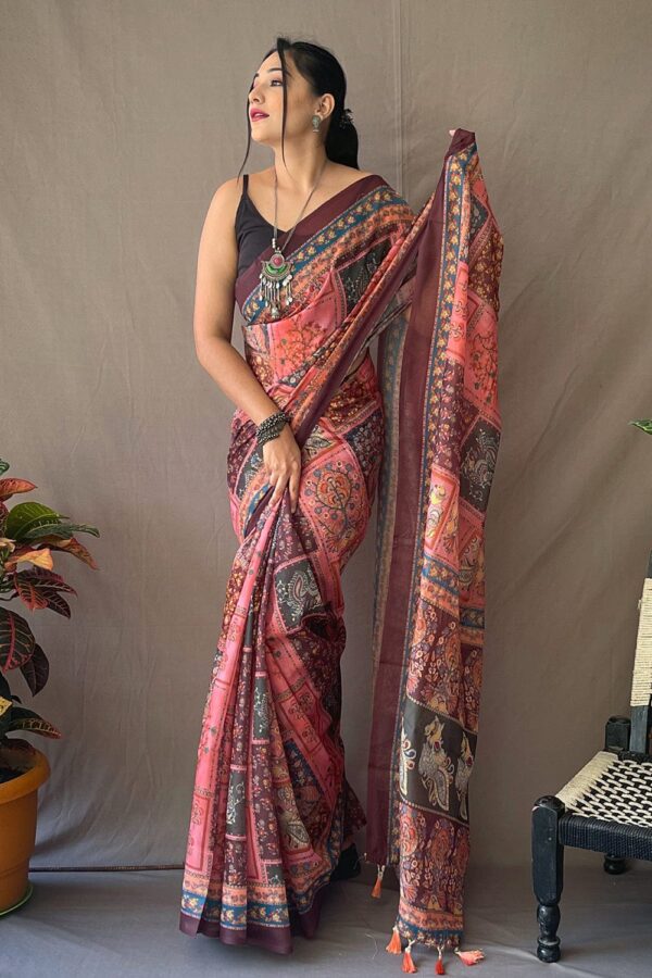 Sanskriti Styles Artistic Printed Saree - Image 4
