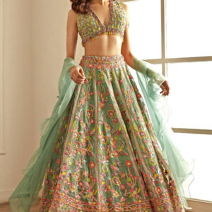 Radiant Green Elegance Lehenga