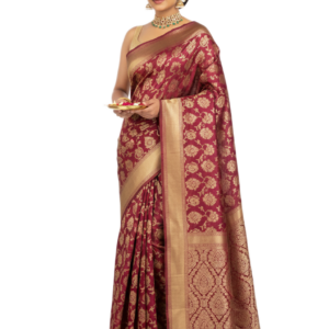 Pure Silk Red Wedding Saree