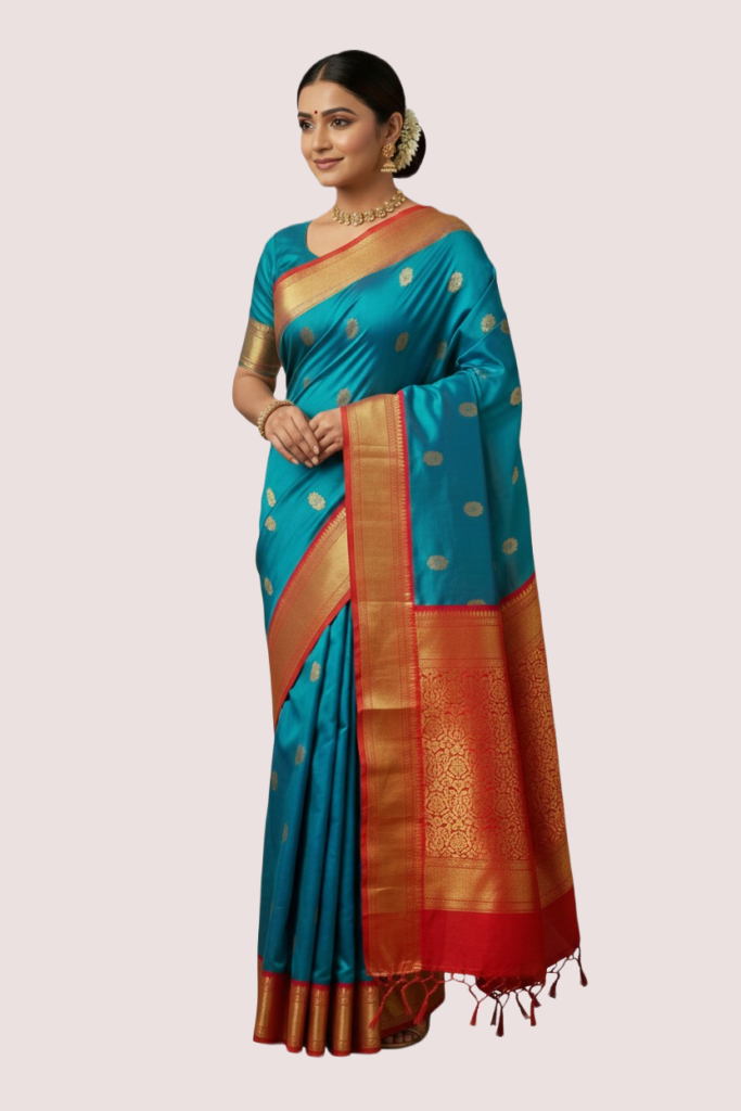 Paithani Saree - Blue Silk