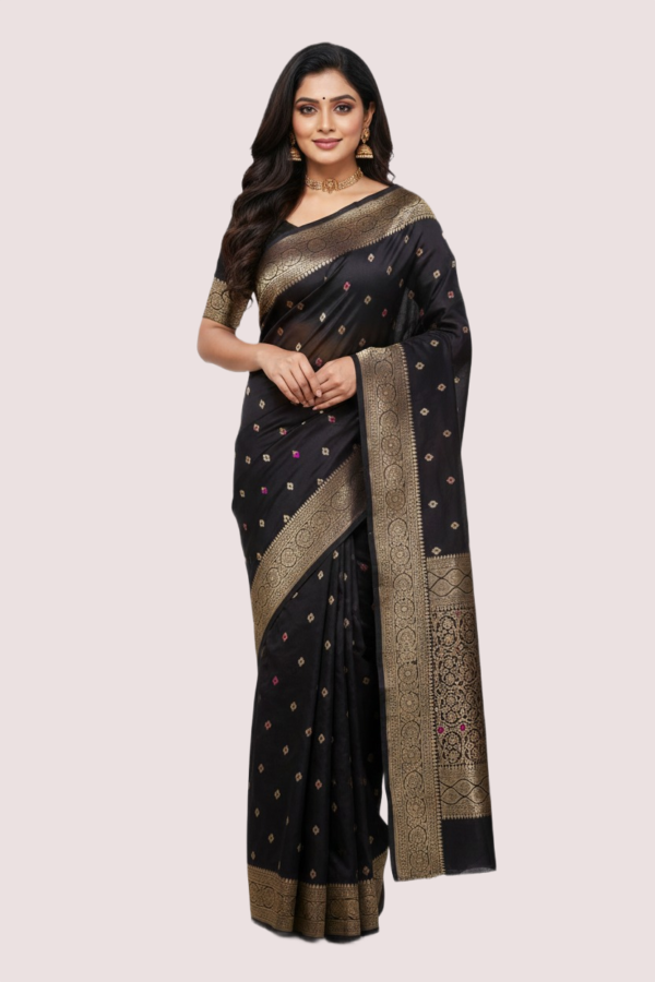 Banarasi Silk Saree with tested Zari