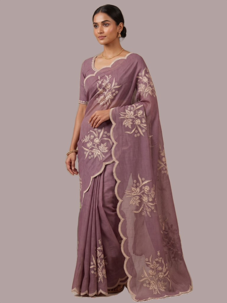 Silky kota thread work saree